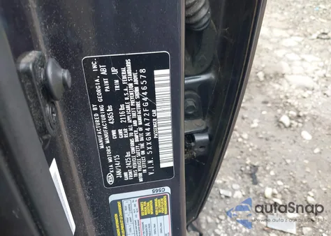 2015 Kia Optima Ex z USA, uszkodzony, nr VIN 5XXGN4A72FG446578